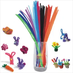 indikonb Mix color Pipe Cleaners for Art & Craft Supplies, DIY Pipe cleaner Scrapbooking, School Projects for Kids-picture-47