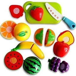 jugutoz Realistic Sliceable 6 Pcs Fruits Cutting Play Toy Set, Can Be Cut In 2 Parts-picture-20