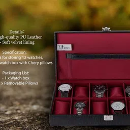 gorch Watch Box For Men & Women, Watch Case, Watch Storage Box, Watch Organizers Case Watch Box image 5