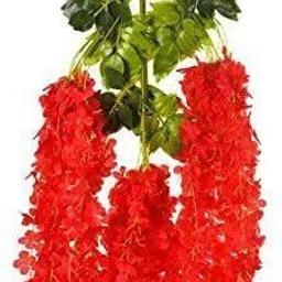 garg Red Westeria Artificial Flower image 2