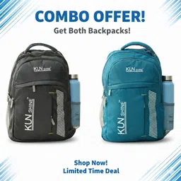 kun 55 L Gym Duffel Bag - Exclusive Combo Offer: KUNSHINE Dual Backpack Set - Green, Black-picture-28