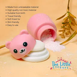 axu traders Portable Baby Powder Puff with Box Holder Container for Newborn & Kids image 3