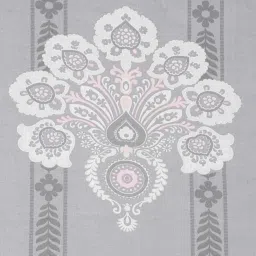 klotthe Grey Floral 400 TC Pure Cotton Single Bedsheet with Pillow Cover image 5