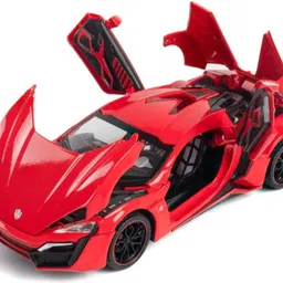 navrangifashion Navrangi 1:24 Scale Lykan Hypersport Metal Die-Cast Pull Back Openable Doors image 5