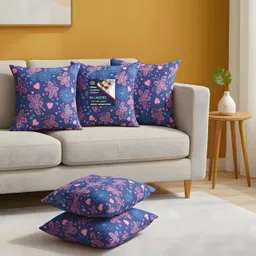 villagers Microfibre Cushion Pack of 5 Geometric Premium Cushion Set | (16x16 inch)-picture-26