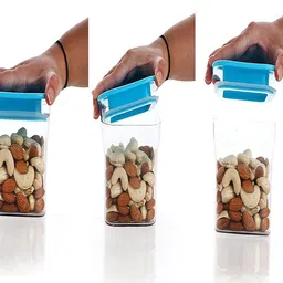 ak ultimate Square Airtight Kitchen Storage Container / Plastic Leakproof 600 m Plastic 2 Pockets image 4