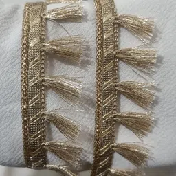 drudz L22 Tassel Fringe Lace for Saree | Dupatta | Dress | Lehenga | Sitara (9 Meter) Lace Reel image 2