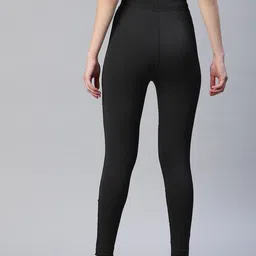 blinkin Self Design Women Black Tights image 2