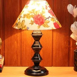 brightdaisy Multicolour Fabric Shade & Black Metal Base Table Lamp-picture-27