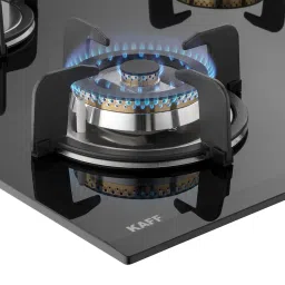 KAFF VRH 784 Tempered Glass Top 4 Burner Automatic Electric Hob (Matte Enamelled Pan Support, Black) image 4