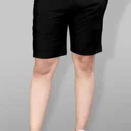 indiclub Pack of 2 Solid Men Black, Silver Sports Shorts image 4