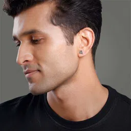 giva Silver Trinity Loop Stud For Him Sterling Silver Stud Earring image 2