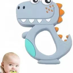 tony stark Dino Baby Teether Non-Toxic BPA Free Silicone Teething Toy For Infant Toddler Teether image 1