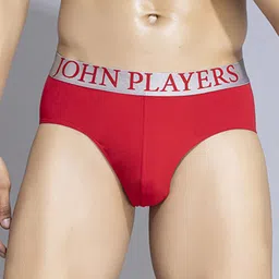 john players Contoured Crotch Cotton Fabric (Red) Solid Men Brief-picture-14