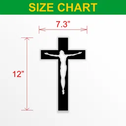 dphoenix Cross with Christ Silhouette Wall Art – MDF Religious Home Decor image 4