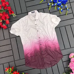 fitoda fashion Men Regular, Super Slim Fit Self Design Ribbed Collar Casual Shirt image 5