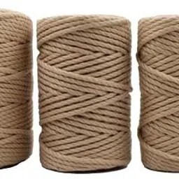 bobbiny 3Ply Twisted Macrame 3mm 50 Meter Cotton Cord/Dori Thread for Macrame DIY image 2