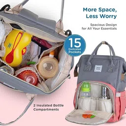 meemee Waterproof Maternity Backpack for Moms with Multiple Pockets & Changing Mat Baby Diaper Bag image 2