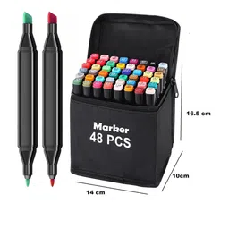 regalo Colorful Art Markers Sketch Pens 48 Colors image 2