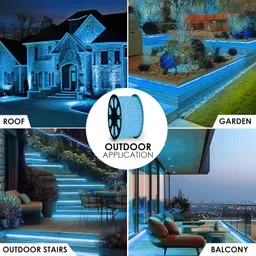 newness 400 LEDs 5 m Blue Steady Strip Rice Lights image 2