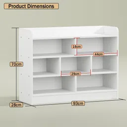 lukzer Engineered Wood Close Book Shelf image 2