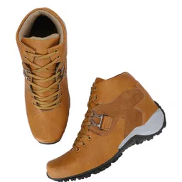 shoe island Popular Designer Leatherette Tan Brown High Ankle Length Casual Boots For Men Boots For Men image 2