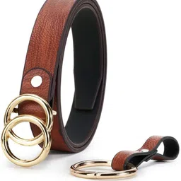 defivia Women Brown Artificial Leather Belt image 1