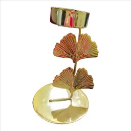 ambaattire CANDLE HOLDER Yellow Gold Plated Table Lantern image 4