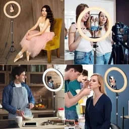 VIJYONICS LED Ring Light with 7 Ft Tripod Stand Combo and Phone Holder Ring Flash image 4