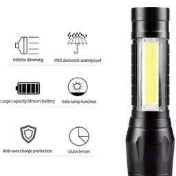 mizun R911-Mini Rechargeable Pocket Light Zoom COB USB Charging Led Waterproof Torch-picture-28