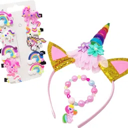 parteet Combo (Pack of 3 Items) for Birthday Returns Gifts for Kids/Unicorn Combo image 2