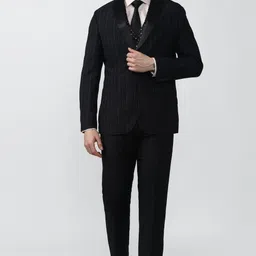 van heusen Men Single Breasted - 2 button Checkered Suit-picture-10