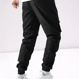 discofashionhub Men Printed Black Track Pants image 2