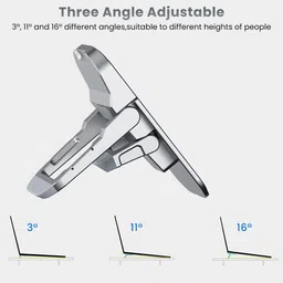 HASTHIP Adhesive Laptop Stand Feet Cooling Folding Risers Aluminium Floor and Desk Stand Laptop Stand with Adjustable Height Compatible with Universal Laptops image 4