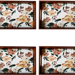 angira handicarft Wooden tray set of 4 |Serving Tray|Multipurpose Tray|AHS-TRAY440_1310 Tray-picture-25