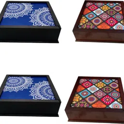 angira handicarft wooden Dry fruit box Multipurpose 4 Section Handcrafted Storage Box AHS-DRY100 Tray-picture-28