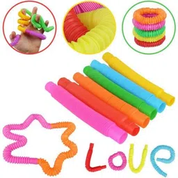libra Fidget Pop Tube Toys for Kids and Adults, Pack Of 12 Multi Color Pipe Sensory Tools for Stress and Anxiety Relief, Cool Bendable Multi-Color Stimming Toys Great as Gift, Party Favors, and Prizes for Fidgeters image 5