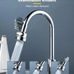 zucur Kitchen and Bathroom 360 Rotate Faucet Sprayer Flexible Water Extender Faucet Nozzle image 2