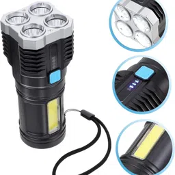 cilesis 4 in 1 Torch with Battery Indicator rechargeable High Power max Long battery Torch-picture-12
