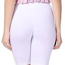 vinaksh Solid Women White Cycling Shorts image 2