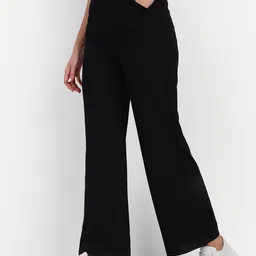 broadstar Women Loose Fit Black Polyester Trousers-picture-16