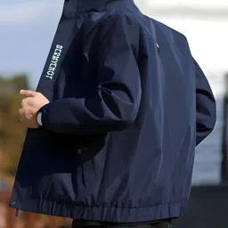 kajar Men Solid Bomber Jacket image 2