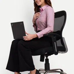 broadstar Women Loose Fit Black Lycra Blend Trousers image 4