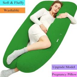linenovation Microfibre Pregnancy Pillow Pack of 1 Solid Upgrade Model Pregnancy Pillow image 1