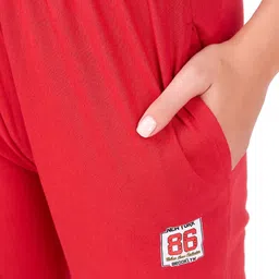tsporrt Pack of 2 Women Solid Red, Grey Track Pants image 2