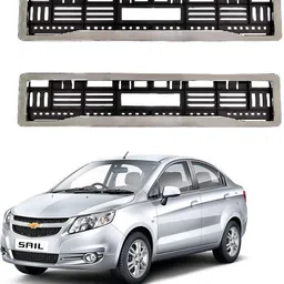 roshneer enterprises Chrome Number Plate Frames Registration Plate Holder For Chevrolet Sail Car Number Plate-picture-11