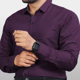 vebnor Men Regular Fit Solid Button Down Collar Formal Shirt-picture-39