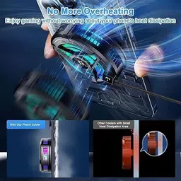 PAPLAJ ENTERPRISES NEW_Mobile Cooler with Semiconductor Technology Gaming Phone Cooler 1 Fan Ergonomic Cooling Pad image 3