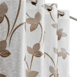 trust home 153 cm (5 ft) Window Polyester Semi Transparent Curtain (Pack Of 2) image 2