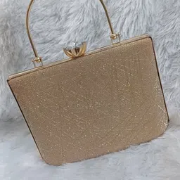 Women Gold Hand-held Bag-image-0